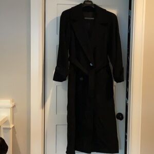 Women’s black wool trenchcoat